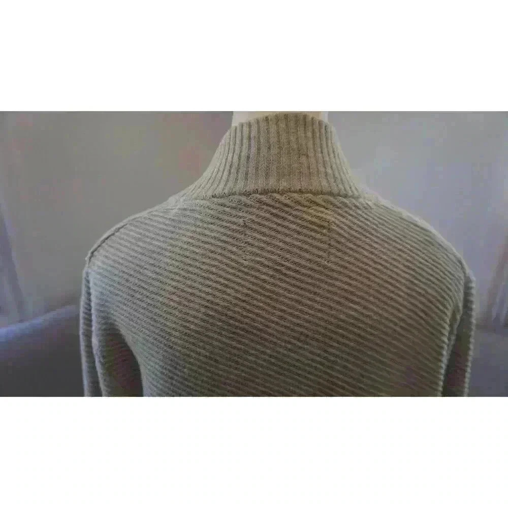 Eventide Button-Up Ribbed Knit Sweater, Size M - Picture 8 of 15